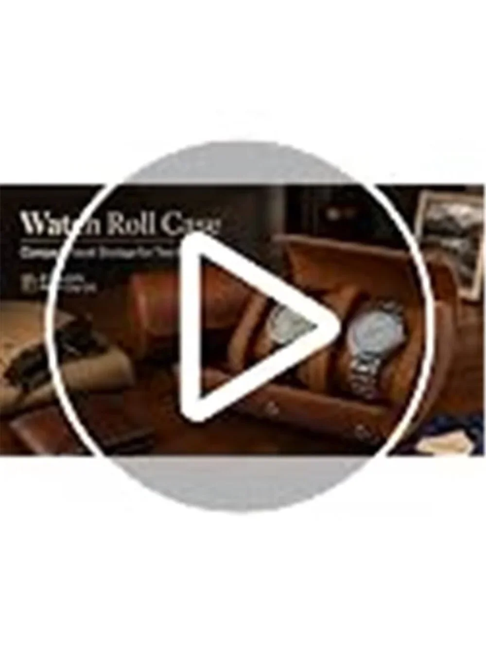 Watch Travel Case for Men: Watch Roll Box 2-Slot with Removable Pillows